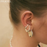 Punk Double Layer Ear clip Zircon Earring