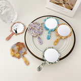 Retro Rose Flower Acetic Acid Makeup Mirror