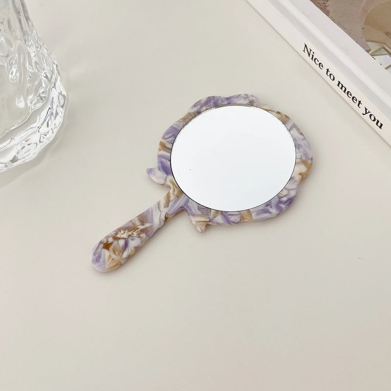 Retro Rose Flower Acetic Acid Makeup Mirror