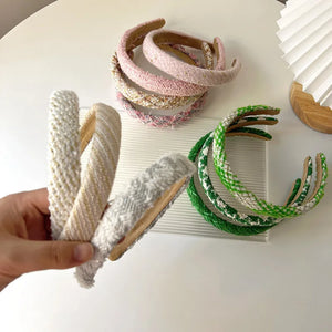 Vintage French Hair Band For Girl Gird Fabrics Hair Hoop Accessories