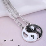 Yin Yang BFF Charm Pendant Necklaces for Couples