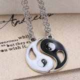Yin Yang BFF Charm Pendant Necklaces for Couples