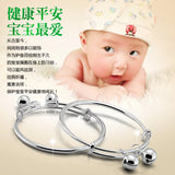 Baby 925 Silver Bell Pendant Bracelet Solid Silver Child Jewelry Birthday Gift