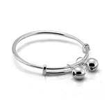 Baby 925 Silver Bell Pendant Bracelet Solid Silver Child Jewelry Birthday Gift