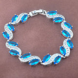 Sky & Zirconia 925 Silver Women's Bracelet