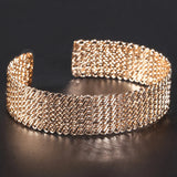Women's 585 Rose Gold Bangle Bracelet - Twisted Carved Braided Jewelry