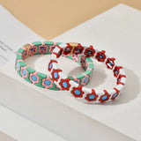 Colorful Daisy Beaded Bracelets Elastic Wristband Women Jewelry