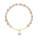 Baroque Fresh Water Pink Pearls Charm Bracelet for Women Lady Chaoren Korea