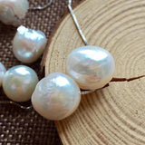 Baroque 13-14MM Pearl 925 Silver Necklace