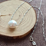 Baroque 13-14MM Pearl 925 Silver Necklace