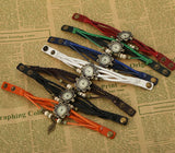Beaded Leather Bracelet Watch Women Adjustable Fashionable Student Jewelry Sets