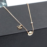 Zircon M Letters Hollow M Rose Anklet Titanium Steel Jewels Women