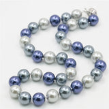 Multicolor Sea Shell Pearl Necklace For Women 18"