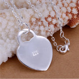 Silver Heart Pendant Necklace