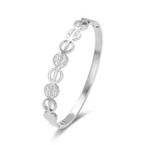 Hollow Crystal Cuff Bangles Rose Gold Party Jewelry