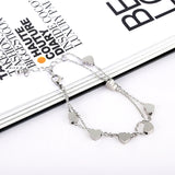 Double Chain Seven Hearts Bracelet Titanium Steel Jewelry Woman Gift