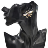Beetle Pearl Pendant Earrings Insect Stud Earrings