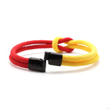 Yellow Ukraine Bracelet Men Women Stainless Steel Magnet Buckle Rope Braclet