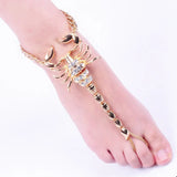 Scorpion Rhinestone Women's Anklet Rock Punk Shoes Accessories