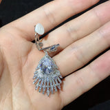 Water Drop CZ Clip On Earrings No Piercing Women Wedding