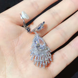Water Drop CZ Clip On Earrings No Piercing Women Wedding