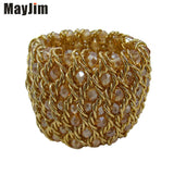 Crystal Bead Elastic Bracelet Retro Bracelet Womens Jewelry
