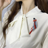 Bird Parrot Brooch With Texture Acrylic Pins Animal Jewelry
