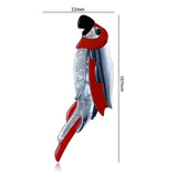 Bird Parrot Brooch With Texture Acrylic Pins Animal Jewelry