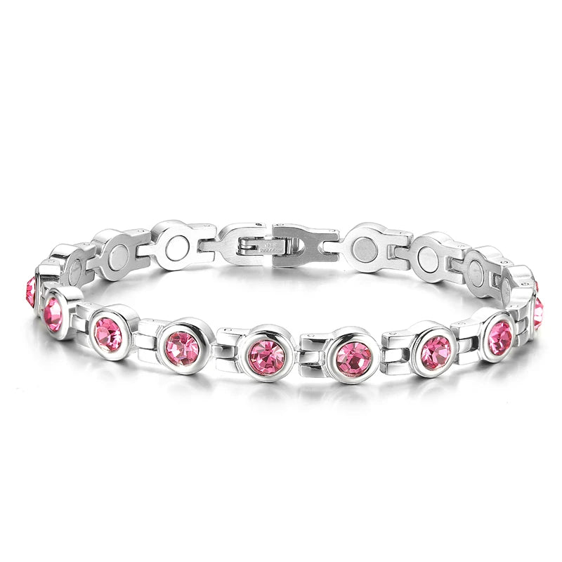 Magnetic Stainless Steel Power Therapy Bracelet for Arthritis