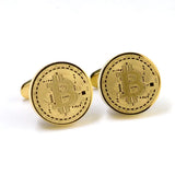 Bitcoin Cufflinks Stainless Steel Men's French Shirts Cuff Buttons