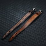 Vintage Leather Bangles Wide Leather Bracelet Charm Jewelry