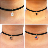 Velvet Pearl Choker Necklace Gothic Jewelry