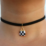 Velvet Pearl Choker Necklace Gothic Jewelry