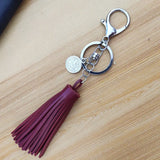 Leather Tassel Key Chain Big Lobster Clasp Keychain Women Bag Charming