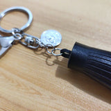 Leather Tassel Key Chain Big Lobster Clasp Keychain Women Bag Charming