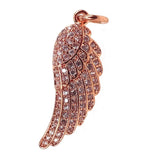 Micro Pave CZ Crystal Angle Wings Pendant Charms for Women Jewelry