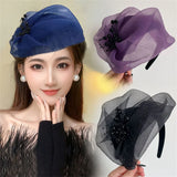 Veil Top Hat Retro hairband Wedding Hair Accessories Bride Headpiece