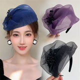 Veil Top Hat Retro hairband Wedding Hair Accessories Bride Headpiece