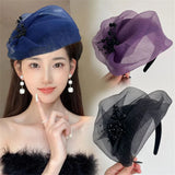 Veil Top Hat Retro hairband Wedding Hair Accessories Bride Headpiece