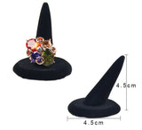 Velvet Finger Cone Fingertip Ring Stand Jewelry Display Holder