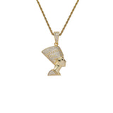 Hip Hop Micro Iced Brass Pendant CZ Women Necklace CN410