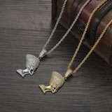 Hip Hop Micro Iced Brass Pendant CZ Women Necklace CN410