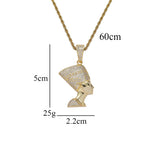 Hip Hop Micro Iced Brass Pendant CZ Women Necklace CN410