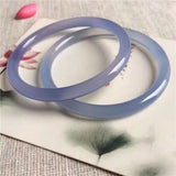 Chalcedony Agate Ice Jingle Bracelet Round Beauty