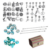 Crystal Space Glass Bead Bracelet Set for Teens