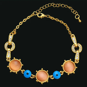 Evil Eye Bracelet/Anklet for Women Charm Bangle Jewelry