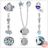 Ocean Charm Silver 925 Bead for Bracelet DIY Jewelry