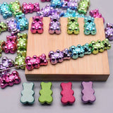 Acrylic Beads for Jewelry Making - Green Purple Rose Red Bear - Vertical Hole
