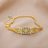 Square Evil Eye Charm Bracelet For Women Girls Men Jewelry