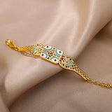 Square Evil Eye Charm Bracelet For Women Girls Men Jewelry